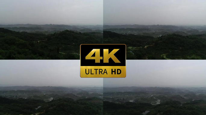 4K50P大山农村清晨航拍