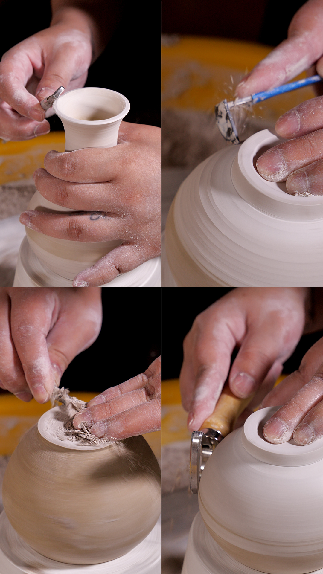 陶瓷制品手工精修过程