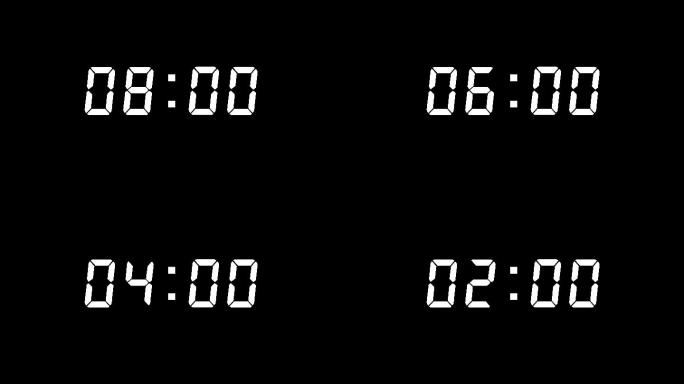 4K十分钟液晶电子数字效果时间倒计时