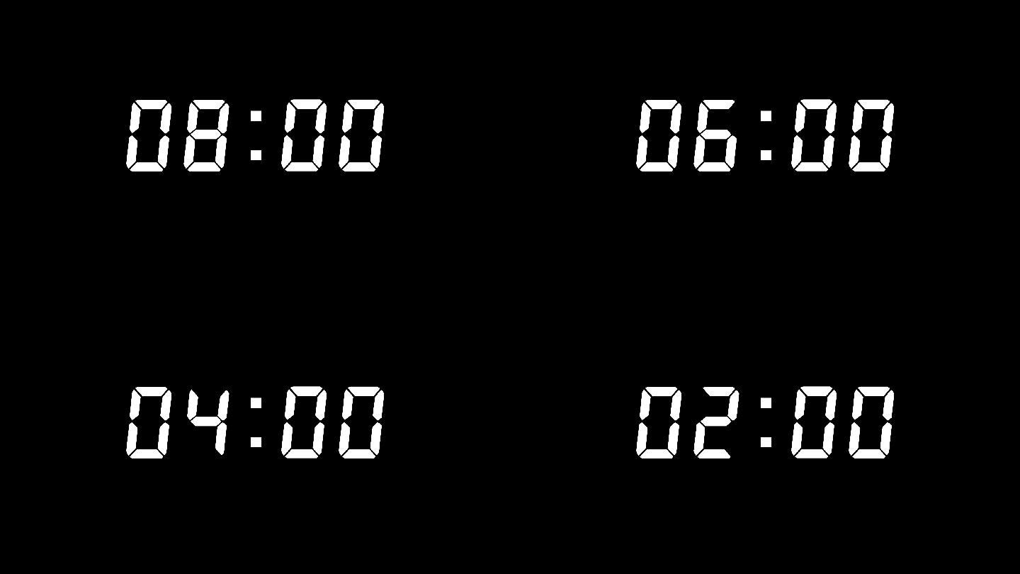 4K十分钟液晶电子数字效果时间倒计时