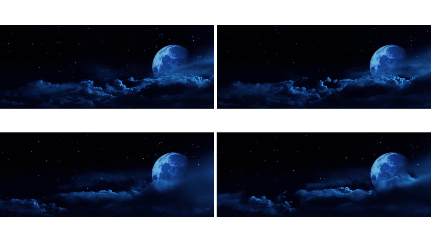 【宽屏天空】奇幻夜空超级月亮唯美月夜云月
