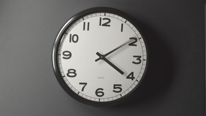 转动的时钟表盘时光时间轴时间流逝指针时刻