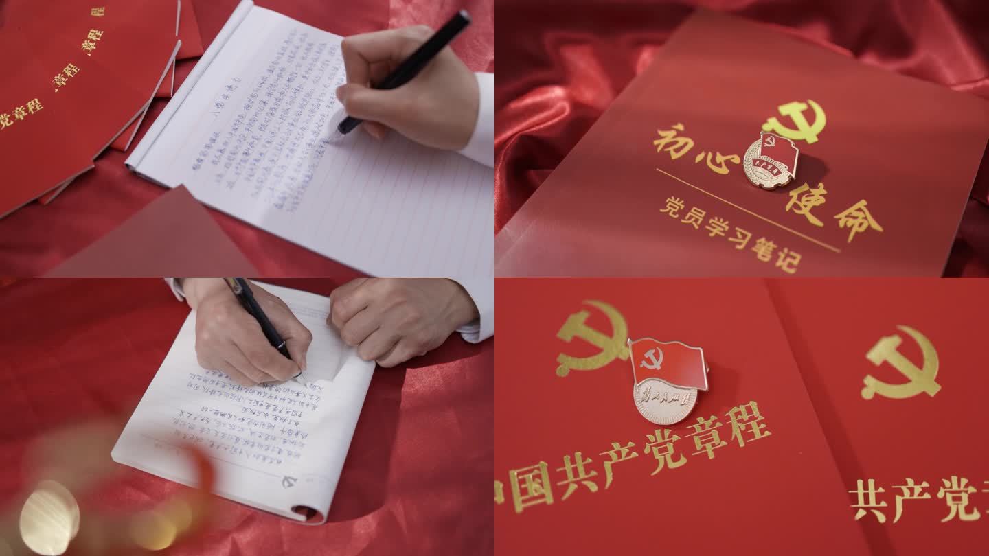 4K红色党政党建爱国主题教育宣传视频素材