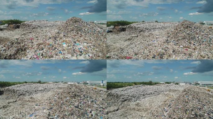 垃圾场大型垃圾场航拍垃圾成堆垃圾处理厂废