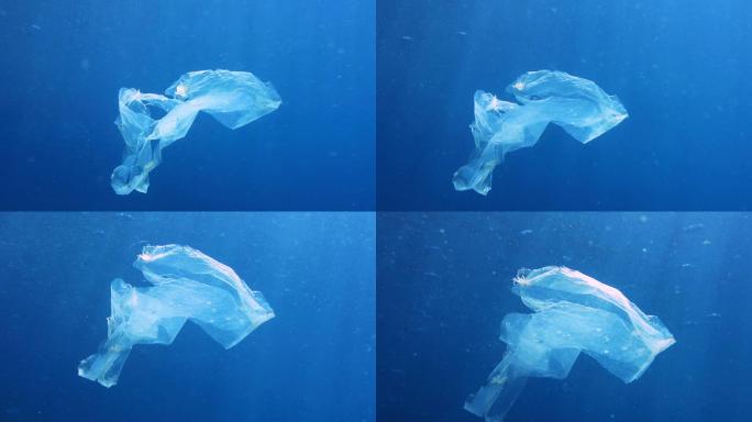 海洋中的一次性塑料