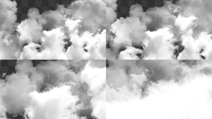 4K穿过云层穿梭穿云带通道视频素材