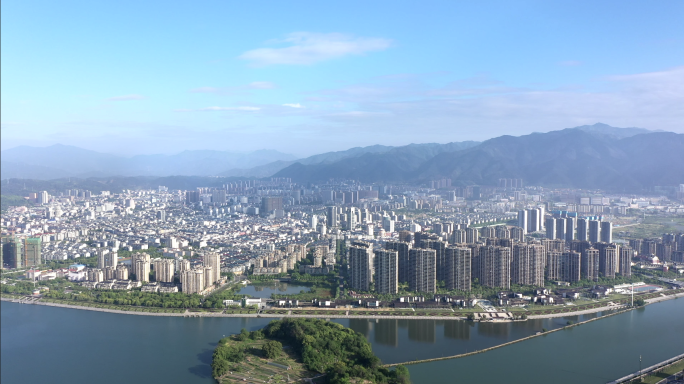 【4K】大气浙江丽水市航拍