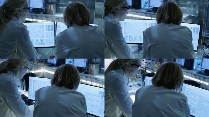 科学家讨论数据科研研制研发医疗基因细胞生