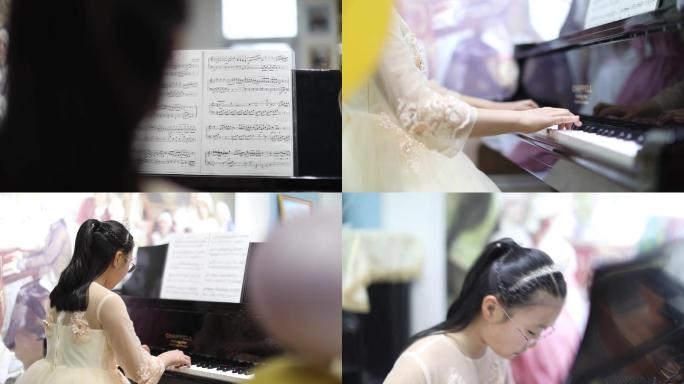 女孩弹钢琴钢琴音乐会艺术