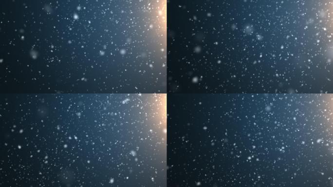 降雪的粒子抽象背景