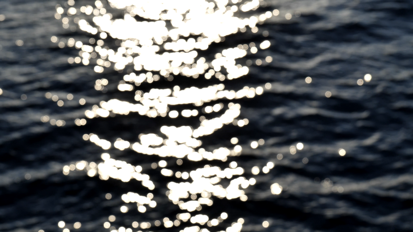 【4K】波光粼粼的海面光斑升格慢镜头