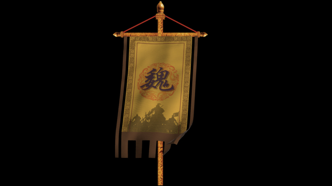 中国风古代战旗胜利旗