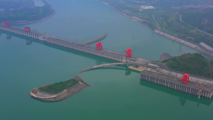 航拍三峡大坝