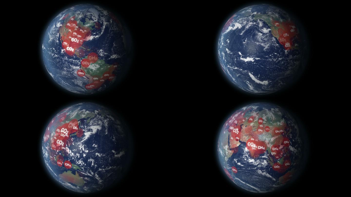 视频二氧化碳和甲烷可视化世界