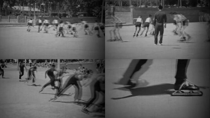 60-70年代轮滑班、轮滑练习