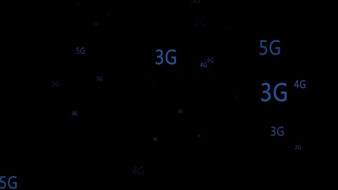 2G3G4G5G数字信息元素粒子飞舞特效