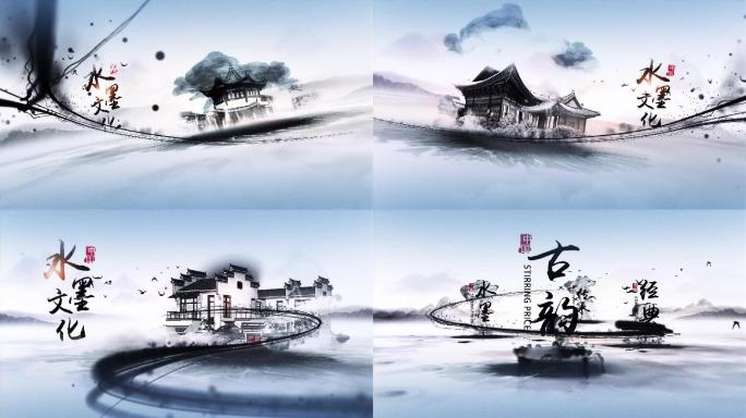 大气中国风水墨片头AE模板