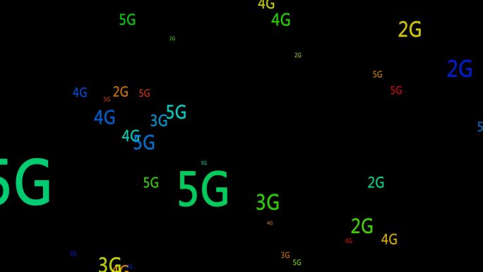 彩色2G3G4G5G数字信息元素视频素材