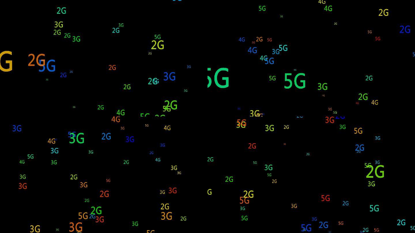彩色2G3G4G5G数字信息元素视频素材