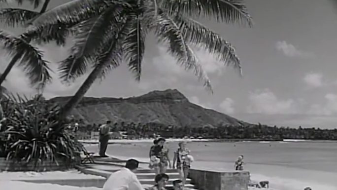 60年代夏威夷海滩风光