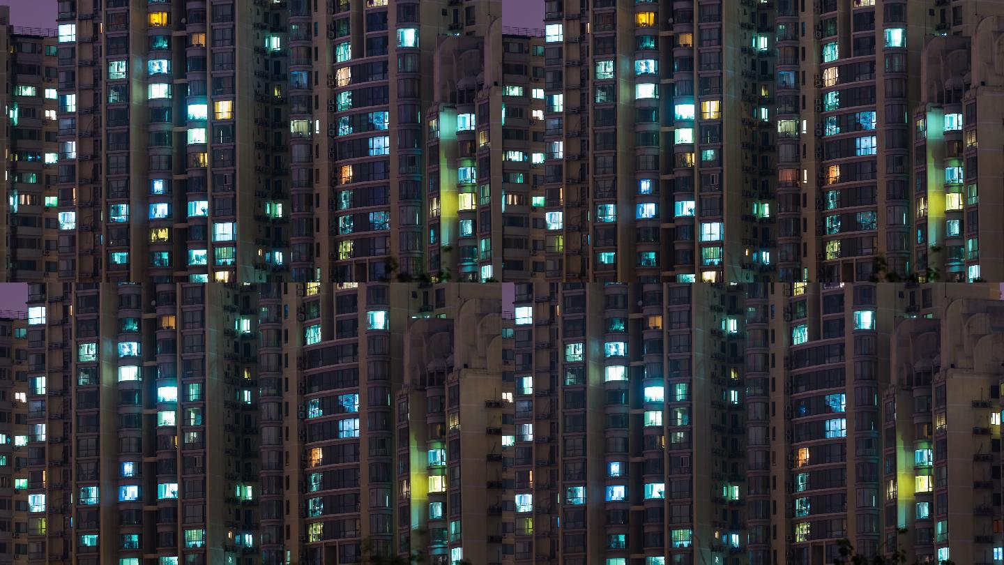 夜间住宅区/中国北京
