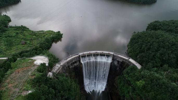 水库水坝航拍