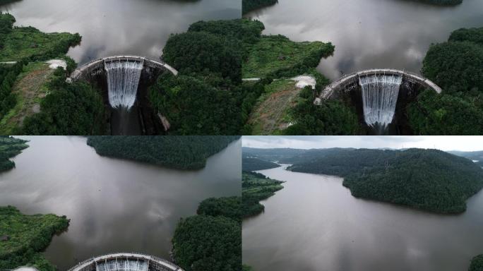 水库水坝航拍