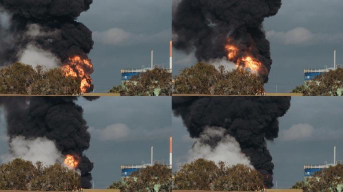 炼油厂事故安全生产爆炸失火火灾浓烟