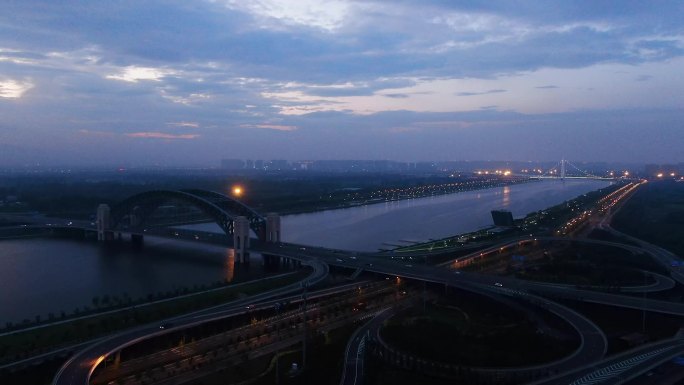 太原汾河夜景汾河夜景延时通达桥迎