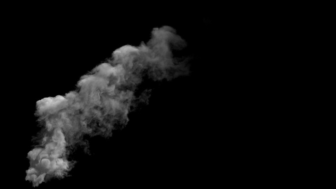 黑色背景下的烟雾黑烟浓烟白烟热气冒烟水蒸