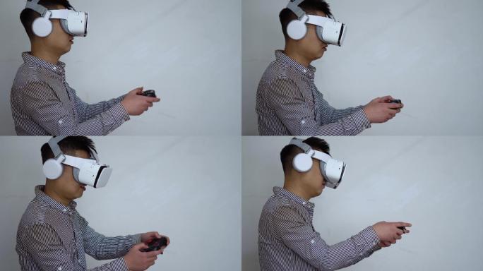 用vr手柄玩VR游戏体验虚拟现实