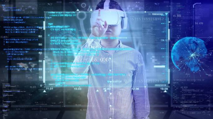 VR虚拟现实人工智能数据科幻屏幕ae模板