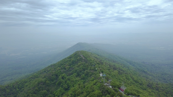 紫金山玄武湖鸟瞰航拍