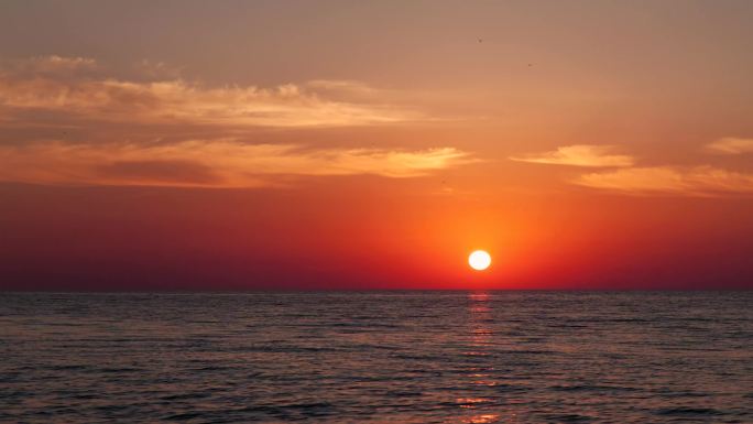 4K海边日落唯美美景夕阳无限好