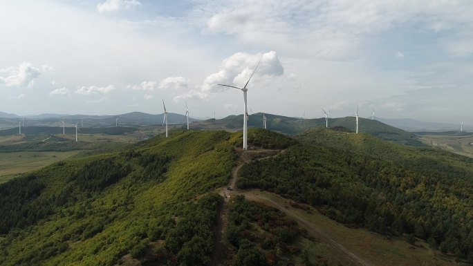 市郊山区春天航拍风景005