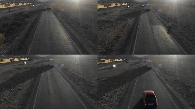新疆慕士塔格高速公路随车跟拍