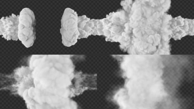 4K白烟烟雾碰撞对冲-带通道