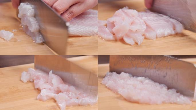 切巴沙鱼及鱼肉纹理1080p