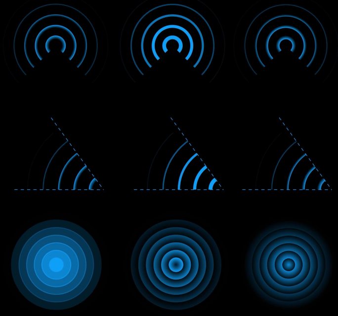 4K信号wifi扩散波雷达9样式素材包