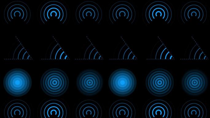 4K信号wifi扩散波雷达9样式素材包