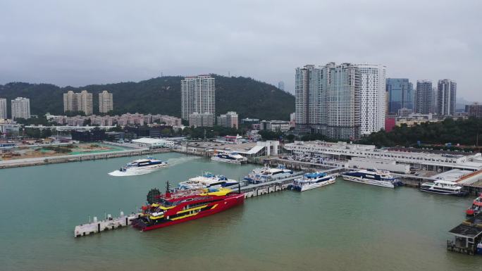 珠海九洲港码头航拍