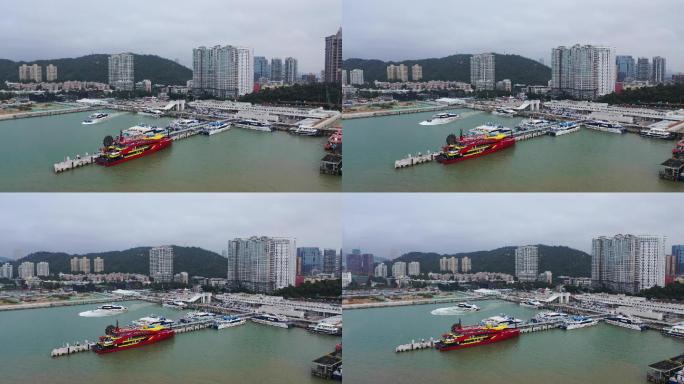 珠海九洲港码头航拍