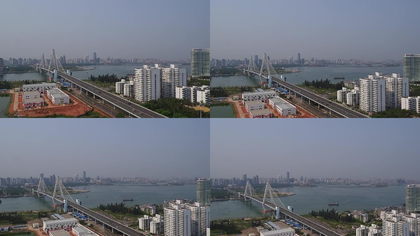 海口世纪大桥航拍