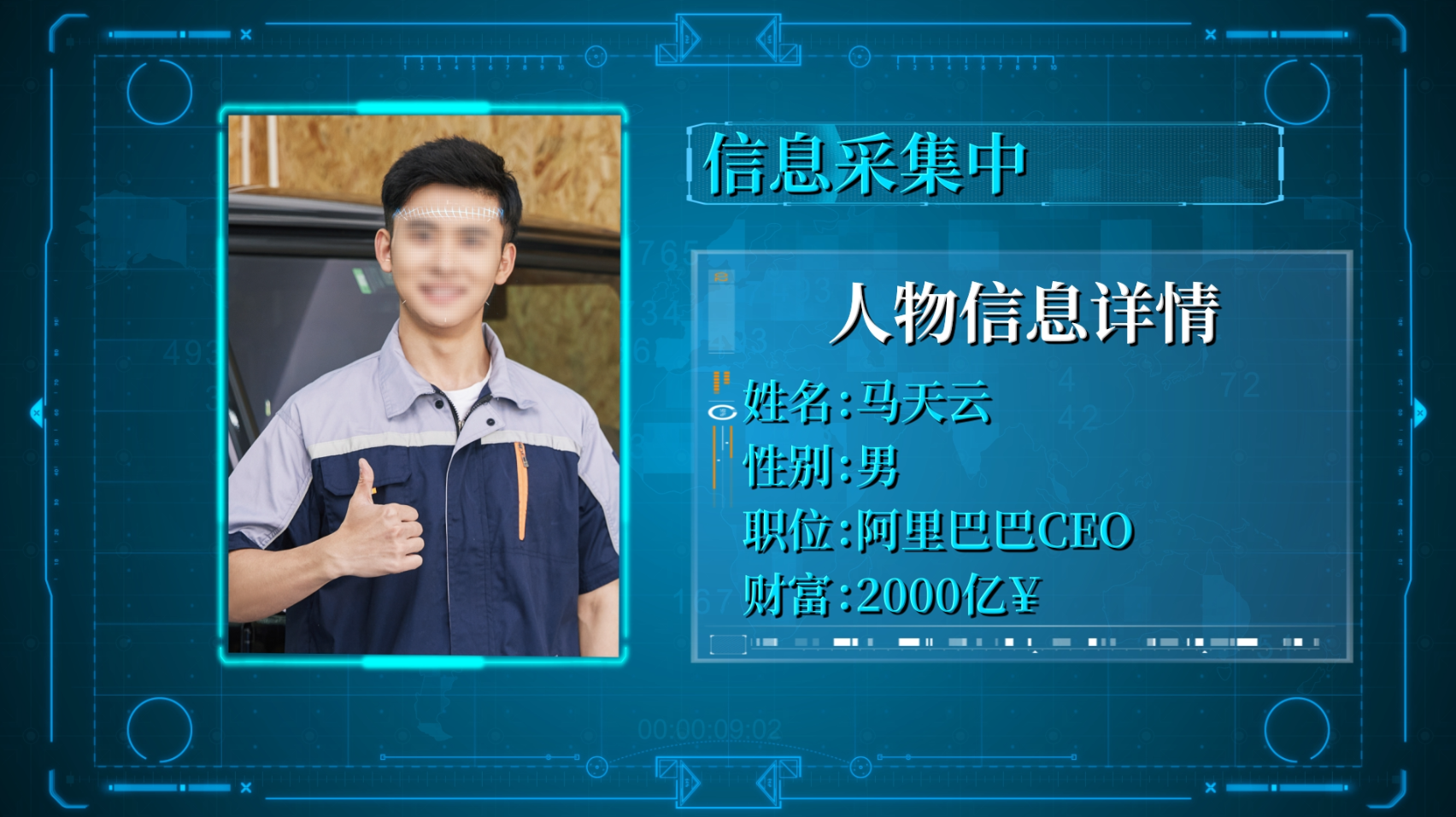 人脸扫描信息采集识别读取ae模板