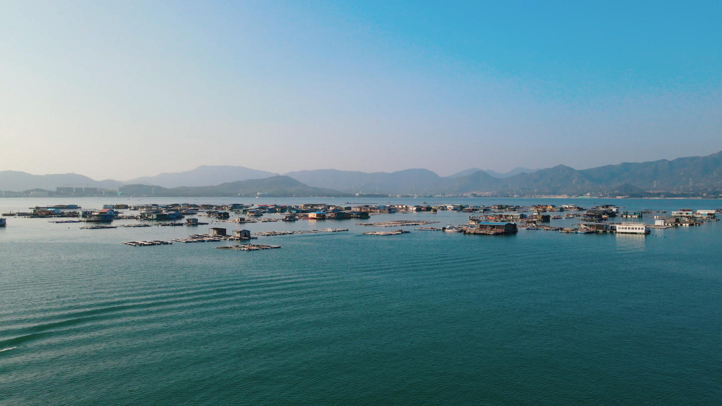 深圳盐田海边游轮航拍