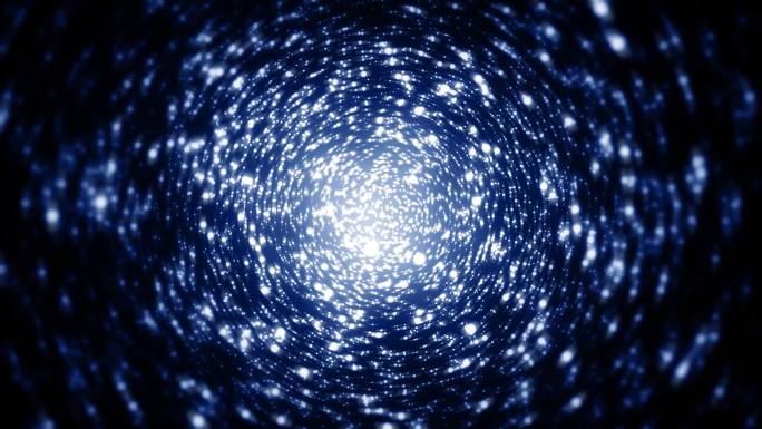 蓝色粒子星空隧道