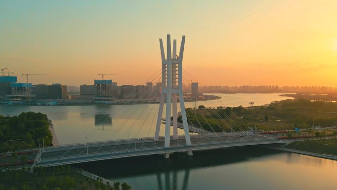 原创城市航拍｜城市美景4K日出夕阳郑州