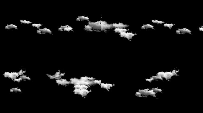 4K白云动画-无缝循环alpha通道