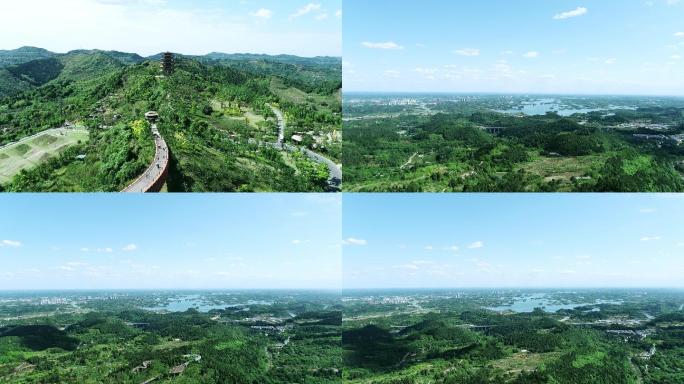 龙泉森林公园丹景台风光4K