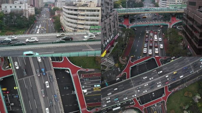 内环江苏路段街景阴天